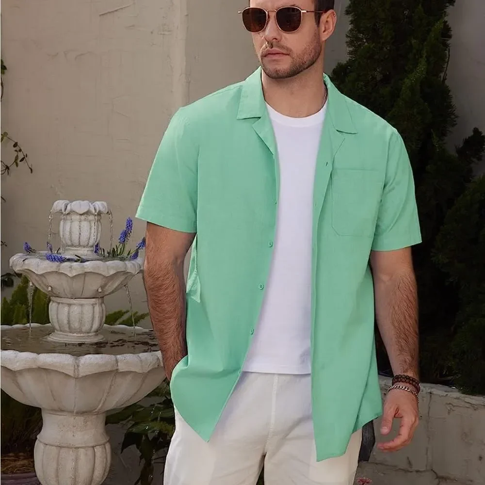 Men’s Linen Button Down Shirt